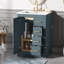 Meuble-lavabo 24 po avec lavabo intégré en céramique, meuble-lavabo simple avec 1 porte et 3 tiroirs pour salle de bain petite et moyenne, bleu-1220461545