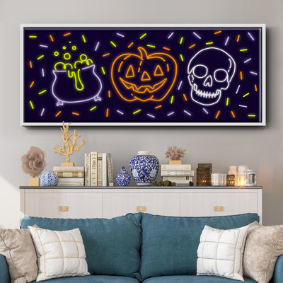 Neon Halloween Collection D-, toile encadrée