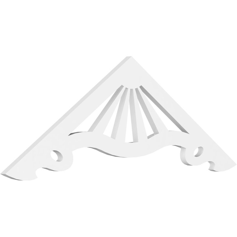 Pignon en PVC de qualité architecturale Marshall, 11 / 12, Plastique, 36 po x 17 po x 1 po