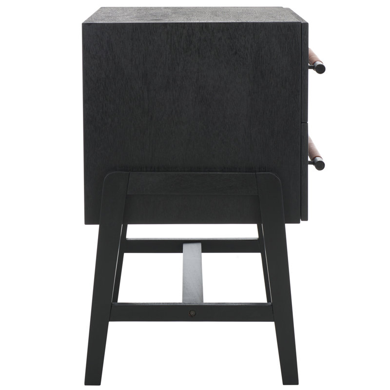 Table de chevet 2 tiroirs Tiffanle, Noir
