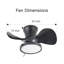Ventilateur de plafond encastré 22 pouces avec lumière DEL Laurenzo pour petites pièces-182524719