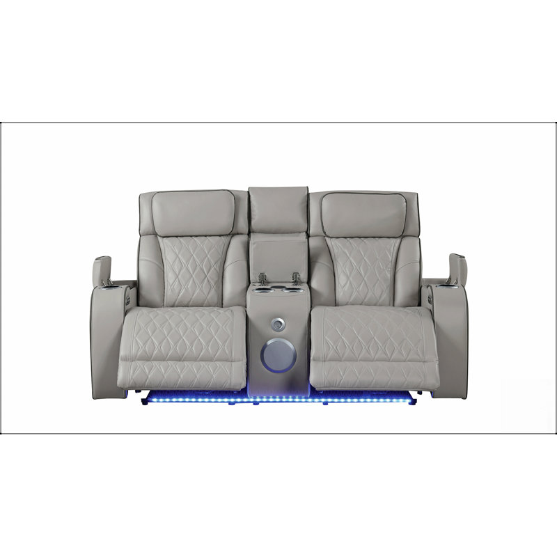 Causeuse inclinable de style moderne Fortuner avec structure en bois et fonction de massage intégrée pour un confort ultime