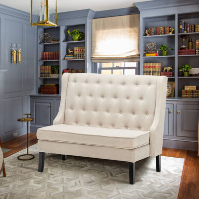 Pouliot Linen Upholstered Bench