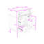 Meuble-lavabo autoportant avec lavabo, tablette réglable, tiroirs et armoire de rangement-1151118353-1151118364