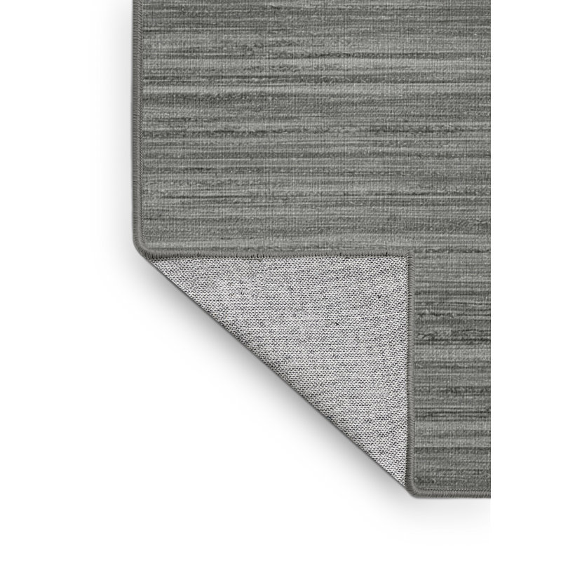 Machine Washable Solid Grey Area Rug, Rectangle 7 pi x 9 pi