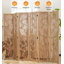  Paravent 6 panneaux en bois massif - Cloison pliante autoportante avec plume ajourée, structure en bois de paulownia naturel, sans assemblage pour le salon, la chambre à coucher, le bureau-242547999