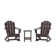 Cullan Plastic Rocking Adirondack Chair with Table