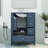 24" Bathroom Vanities Cabinet With Ceramic Sink Set Combo, Shelf, Three Drawers-1703628395
