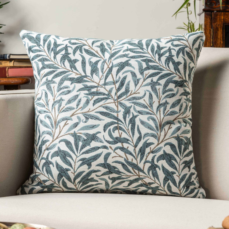 Floral Blue Cushion, Synthetic filled, 43x43cm