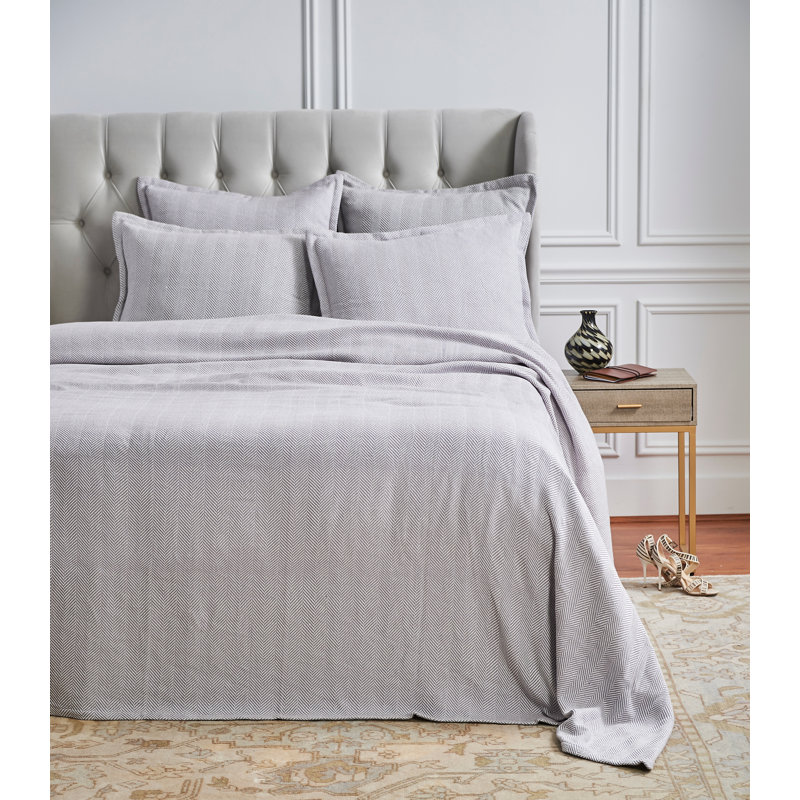 Orson 100% Cotton Sham, Pearl Gray, Standard