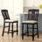Jabree Upholstered Linen Blend Counter Stool with Solid Wood Frame-20929595