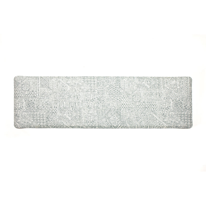 Betina Geometric Water Resistant Anti-Fatigue Non-Skid Kitchen Mat, Runner 1'8" x 5'