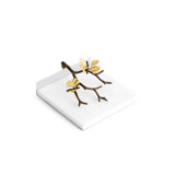 Butterfly Ginkgo Napkin Holder in Gold/Black/White