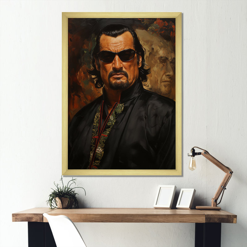 Portrait de Seagal par Kitterville Steven, H 20 po x l 12 po x P 1 po, Encadrement doré