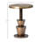 Kenway 18" Round Aluminum Sidetable, Antique Brass