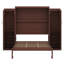 Lit plateforme pliable en bois avec garde-robe et tablette de rangement-2139278638