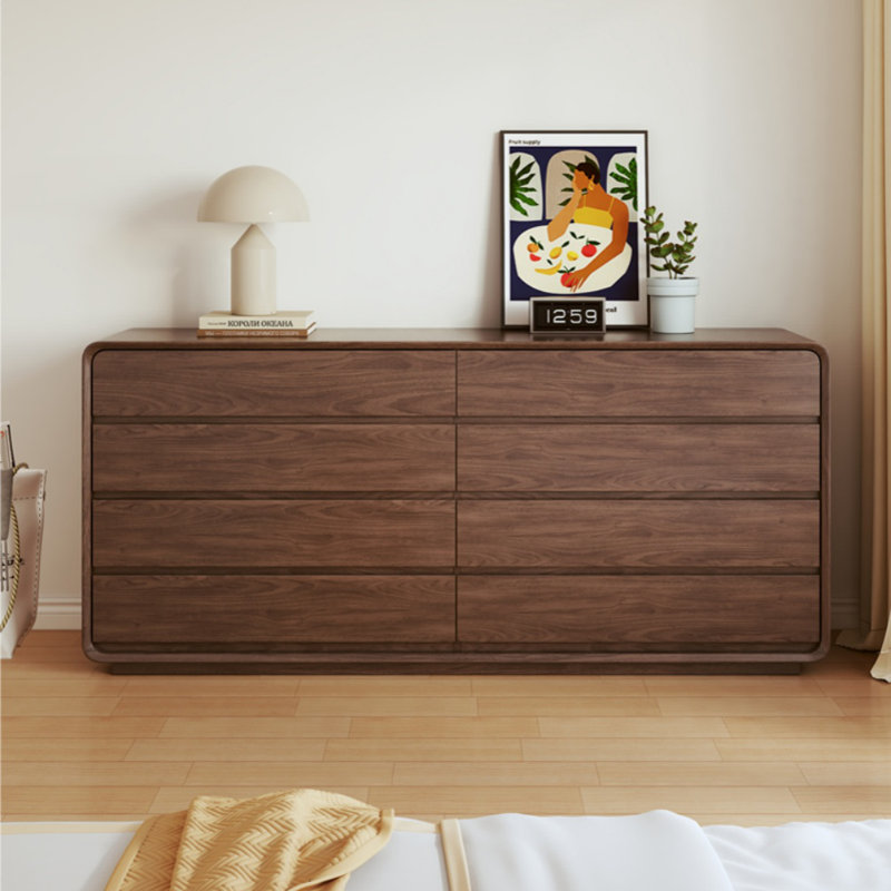 Commode décorative moderne simple en bois de noyer