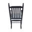 Chaise berçante en bois NOIR, sans passe-partout