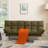 Twin 67.3" W Corduroy Tufted Back Convertible Sofa-1006749439