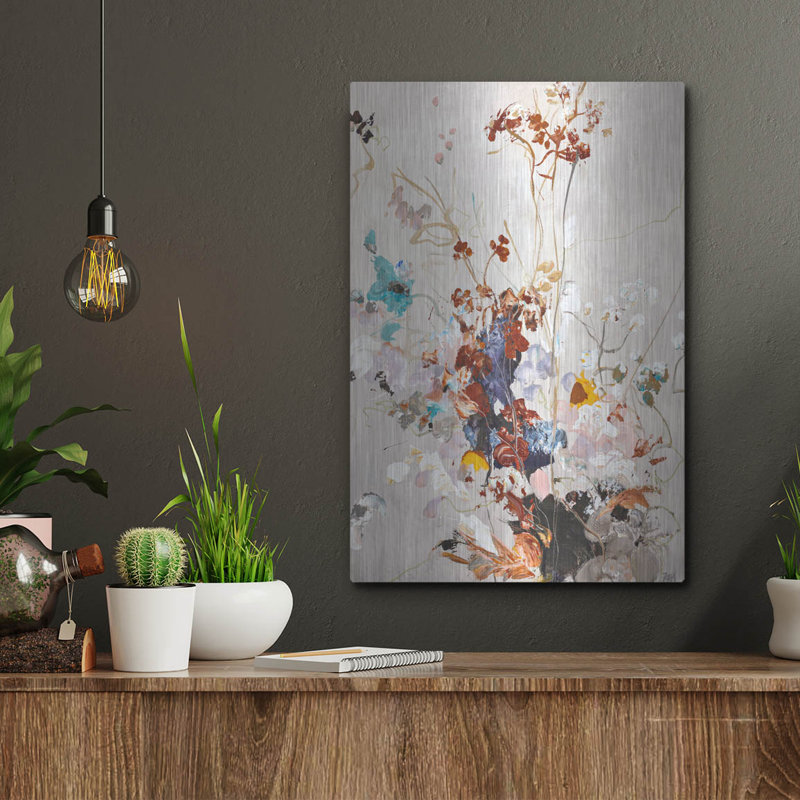  «Abstract Flower 3» par Design Fabrikken, art mural en métal, H 16 po x l 12 po