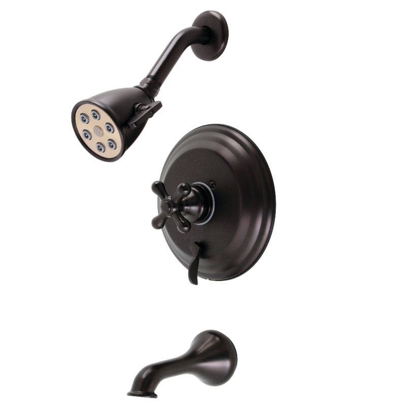 Kingston Brass Single-Handle Pressure Balanced Tub and Shower Faucet with Diverter Handle