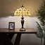 Lampe de table Simonson Tiffany Vitrail doré inclus Ampoules DEL l 16 po x P 16 po x H 24 po