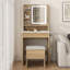 Ensemble de coiffeuse avec tabouret Herdon -1928634036