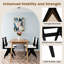 Ensemble de 4 chaises de salle à manger en sherpa Mid-Century-749567614