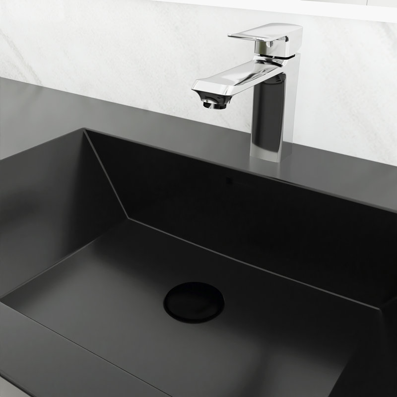 60 po X P 20 po P x 22 po Meuble-lavabo flottant double H gris en ciment avec comptoir en quartz noir mat