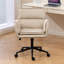 Chaise de bureau Criss Cross avec accoudoirs et roues réglables à 5 vitesses, chaise de bureau pivotante ergonomique à dossier épaissi pour bureau à domicile, meuble-lavabo, chambre à coucher et salon-133691734