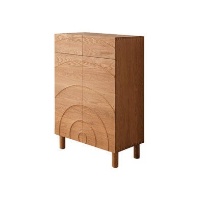 Modern Simple Style White Oak Porch Cabinet Solid Wood Accent Cabinet