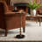 Aluminum End Table with Black Marble Top