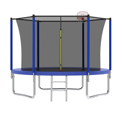 Trampoline 8 pi bleu