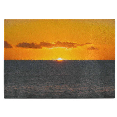 Glass Goodbye To The Sun Chopping Board