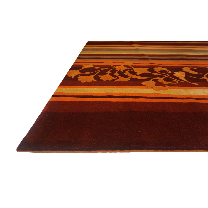 Tapis rouge président noué à la main, Rectangle 4 pi x 6 pi