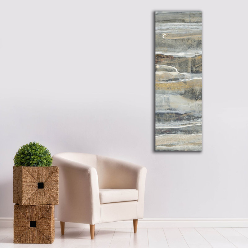 «Spring Stream Gold» par Albena Hristova, art mural sur toile, H 60 po x l 20 po x P 1,5 po