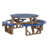 Pacific Blue Top/Antique Mahogany Base