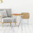 Medallion 2Pcs Tray Table Set - Natural/White