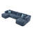 135'' Upholstered Boneless U-Shape Sectional With Ottomans, No Assembly Required-834970785