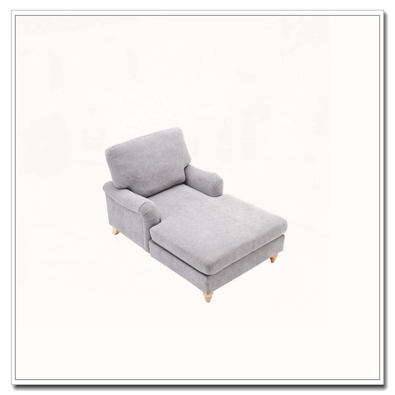 Canapé-lit moderne surdimensionné avec pieds en bois, Gris