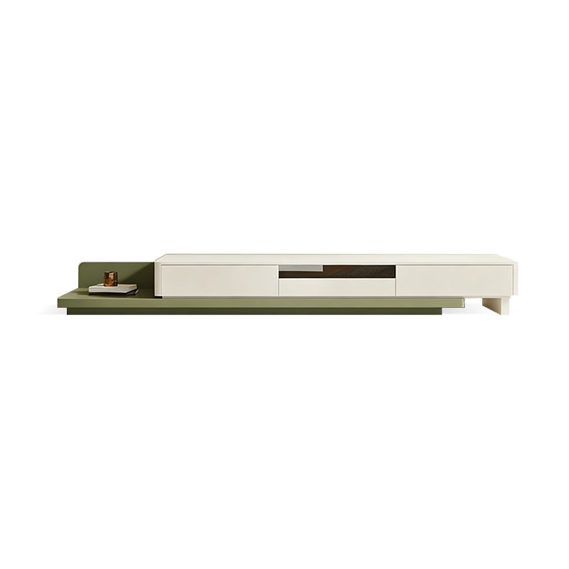 Meuble télé moderne en bois manufacturé blanc