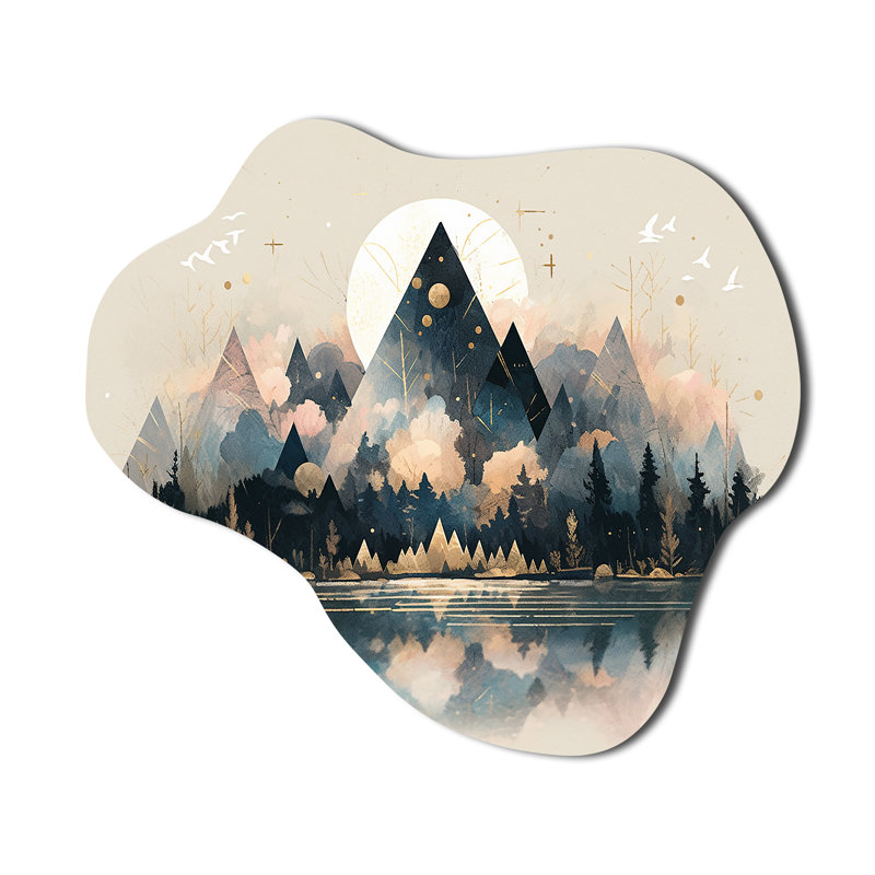 Sculpture murale Sharp en forme de nuage - Paysages abstraits en forme de nuage, H 28 po x l 25 po