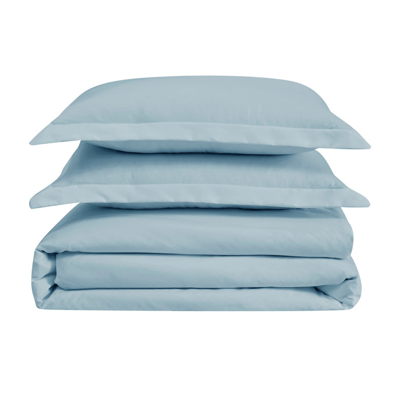Ensemble de housse de couette en microfibre Cannon Heritage, Housse de couette lit simple TG et 1 taie décorat, Bleu