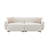 Beige Boucle Sofa With 2 Toss Pillows