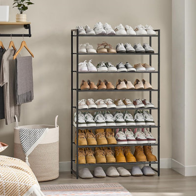 Range-chaussures à 8 niveaux pour garde-robe, range-chaussures en métal, capacité maximale de 40 paires