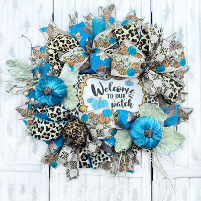 Faux Pumpkin & Gourds 18'' Wreath