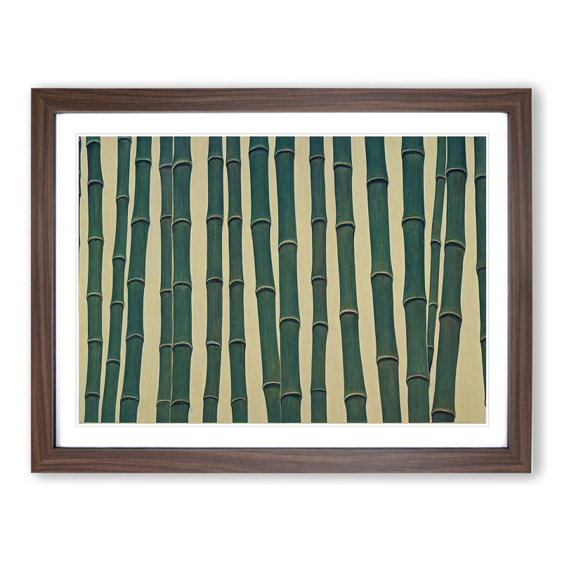Stimulating Bamboo Forest - Framed Print, 25cm H x 34cm W x 2cm D, Walnut