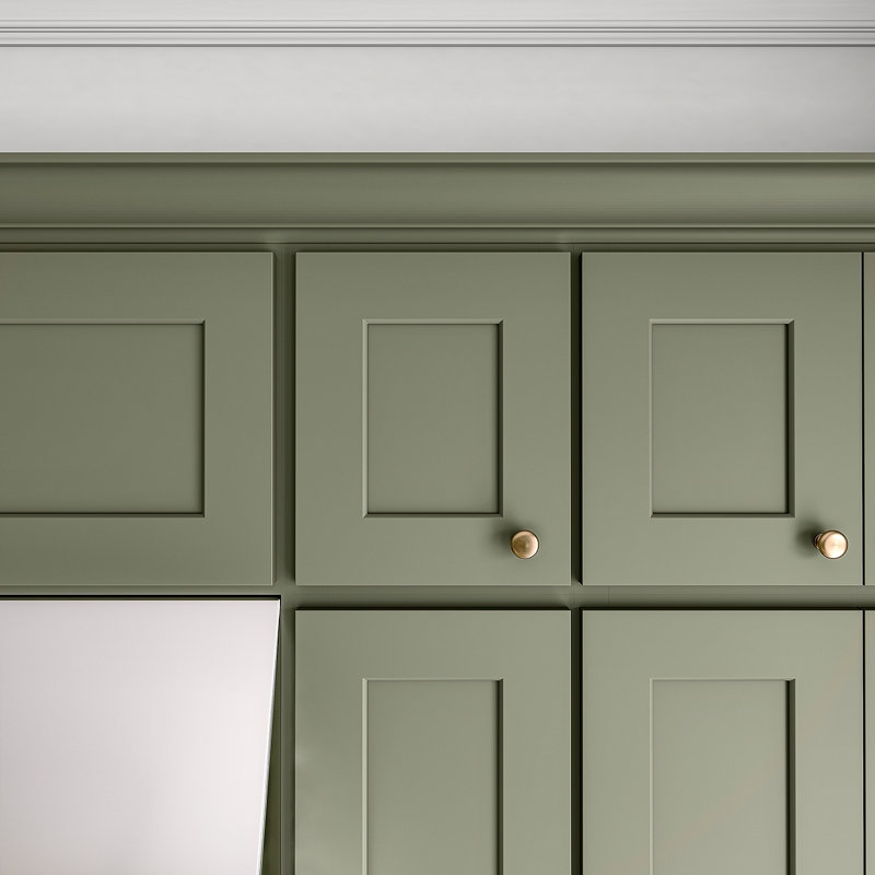 Armoire de cuisine en bois massif prête à assembler, H 15 po x l 12 po x P 12 po, Vert sauge