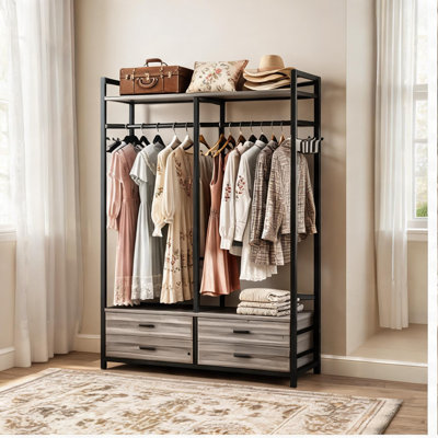 Rangement et organisation à domicile en métal avec conception robuste et chambre à coucher, poids de 13,5 kg