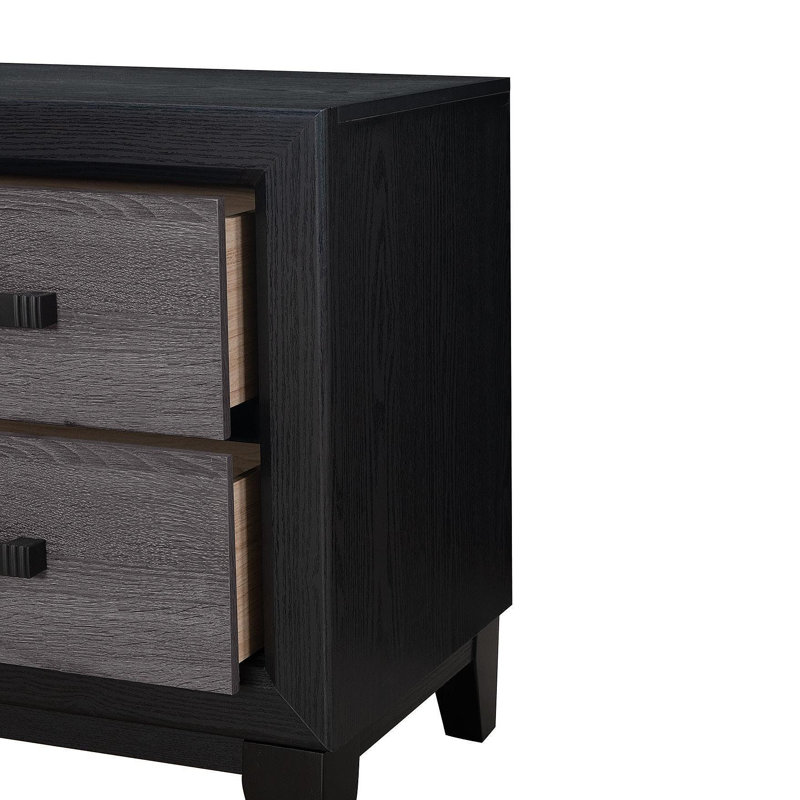 Table de chevet gris et noir SOLUTO